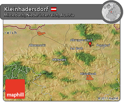 Satellite 3D Map of Kleinhadersdorf