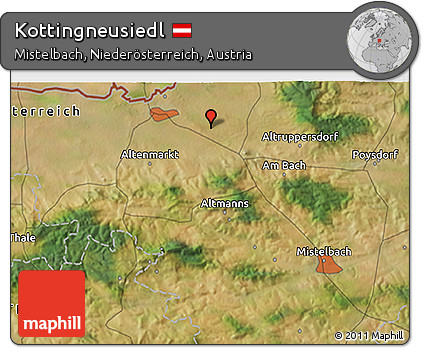 Satellite 3D Map of Kottingneusiedl