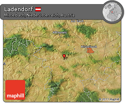 Satellite 3D Map of Ladendorf