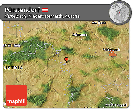 Satellite 3D Map of Pürstendorf
