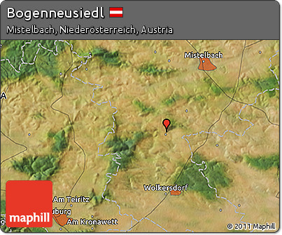 Satellite 3D Map of Bogenneusiedl