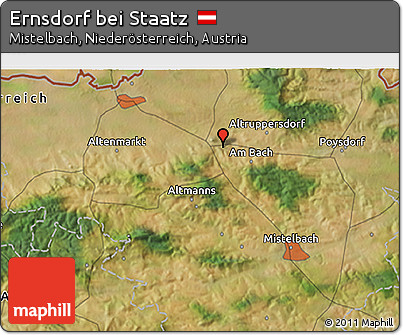Satellite 3D Map of Ernsdorf Bei Staatz