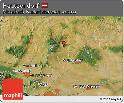 Satellite 3D Map of Hautzendorf
