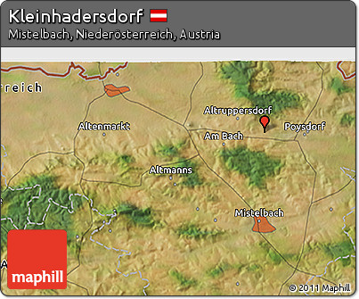 Satellite 3D Map of Kleinhadersdorf