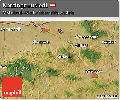 Satellite 3D Map of Kottingneusiedl