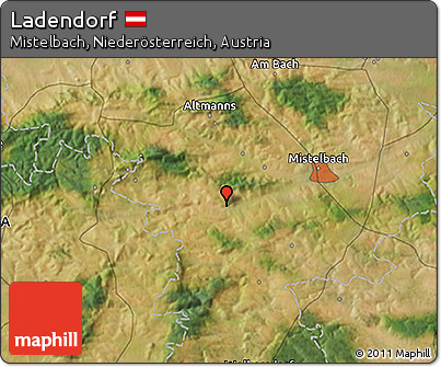 Satellite 3D Map of Ladendorf