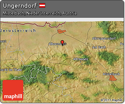 Satellite 3D Map of Ungerndorf