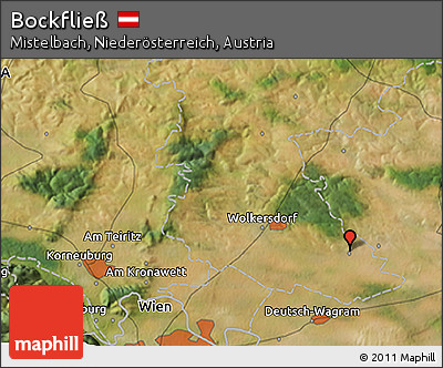 Satellite 3D Map of Bockfließ