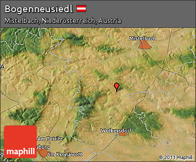 Satellite 3D Map of Bogenneusiedl