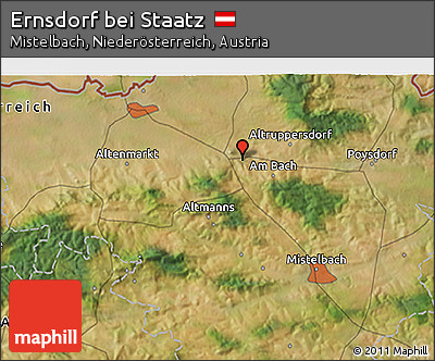 Satellite 3D Map of Ernsdorf Bei Staatz