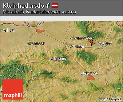 Satellite 3D Map of Kleinhadersdorf