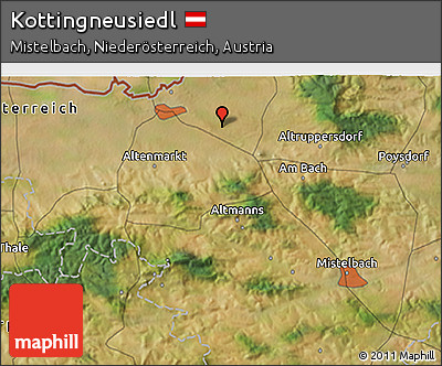 Satellite 3D Map of Kottingneusiedl