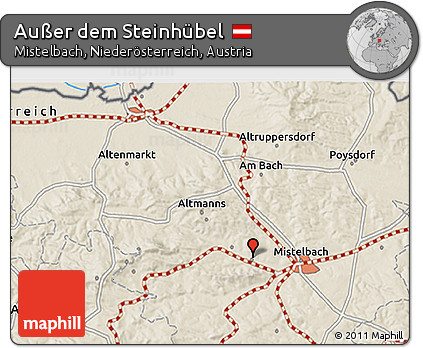 Shaded Relief 3D Map of Außer Dem Steinhübel