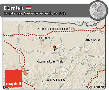 Shaded Relief 3D Map of Dürnleis