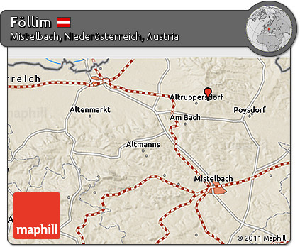 Shaded Relief 3D Map of Föllim
