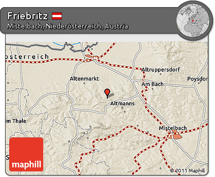 Shaded Relief 3D Map of Friebritz