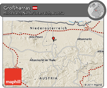 Shaded Relief 3D Map of Großharras