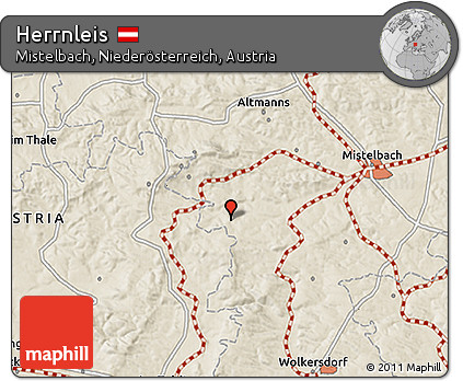 Shaded Relief 3D Map of Herrnleis