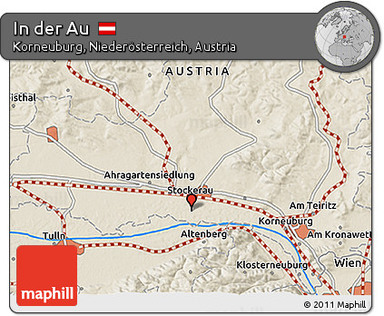 Shaded Relief 3D Map of In Der Au