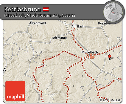 Shaded Relief 3D Map of Kettlasbrunn
