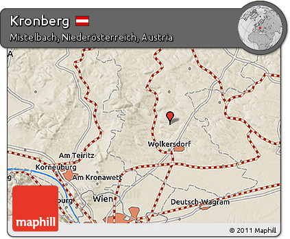Shaded Relief 3D Map of Kronberg