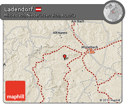 Shaded Relief 3D Map of Ladendorf