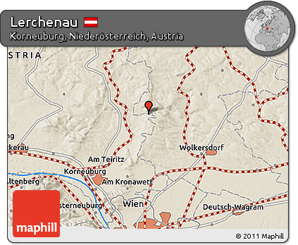 Shaded Relief 3D Map of Lerchenau