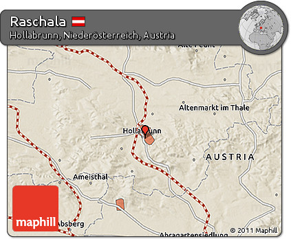 Shaded Relief 3D Map of Raschala