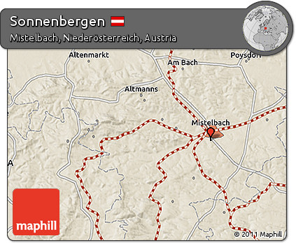 Shaded Relief 3D Map of Sonnenbergen