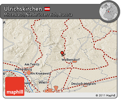Shaded Relief 3D Map of Ulrichskirchen