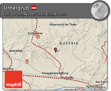 Shaded Relief 3D Map of Untergrub