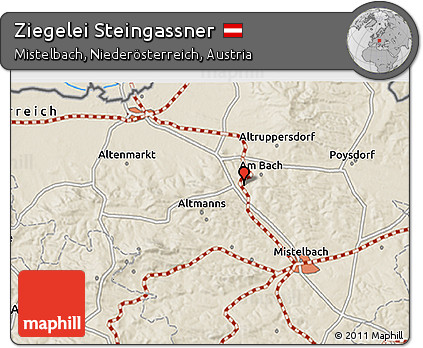Shaded Relief 3D Map of Ziegelei Steingassner