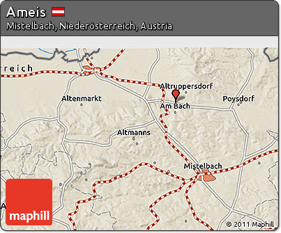 Shaded Relief 3D Map of Ameis