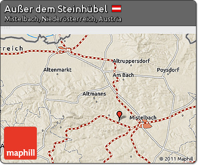 Shaded Relief 3D Map of Außer Dem Steinhübel