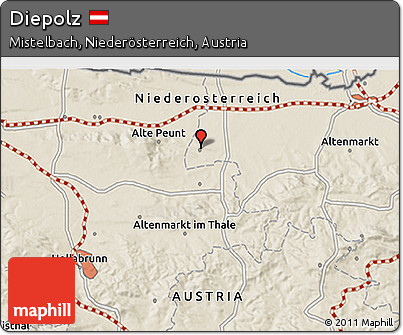 Shaded Relief 3D Map of Diepolz