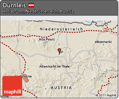 Shaded Relief 3D Map of Dürnleis