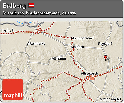 Shaded Relief 3D Map of Erdberg
