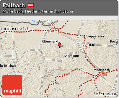 Shaded Relief 3D Map of Fallbach