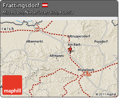 Shaded Relief 3D Map of Frättingsdorf