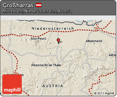 Shaded Relief 3D Map of Großharras