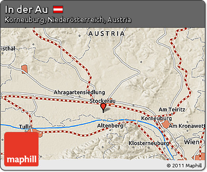 Shaded Relief 3D Map of In Der Au