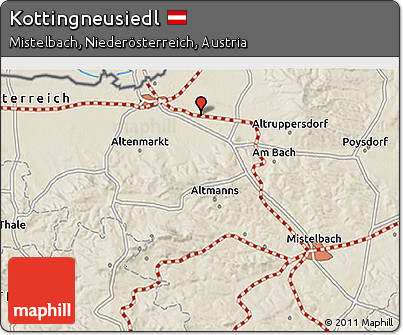 Shaded Relief 3D Map of Kottingneusiedl