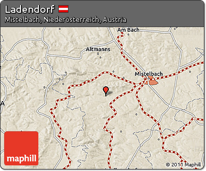 Shaded Relief 3D Map of Ladendorf