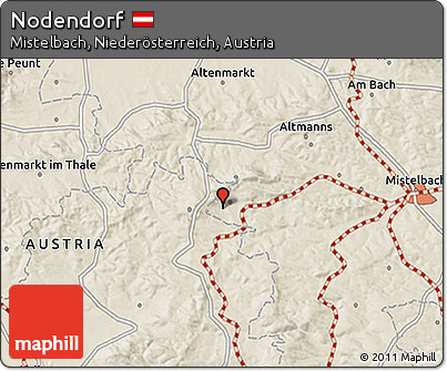 Shaded Relief 3D Map of Nodendorf