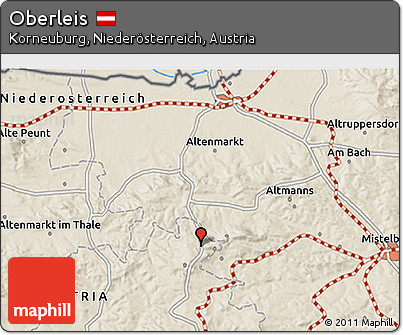 Shaded Relief 3D Map of Oberleis