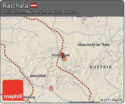 Shaded Relief 3D Map of Raschala