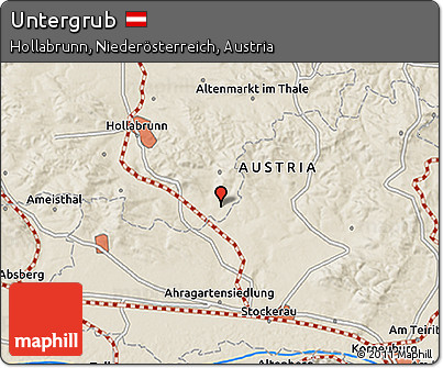 Shaded Relief 3D Map of Untergrub