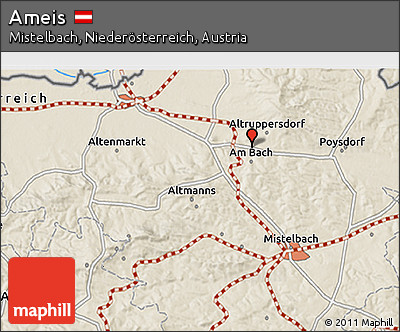 Shaded Relief 3D Map of Ameis