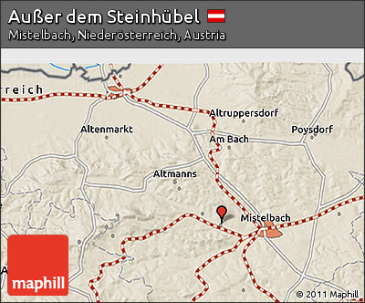 Shaded Relief 3D Map of Außer Dem Steinhübel