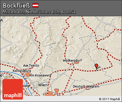 Shaded Relief 3D Map of Bockfließ